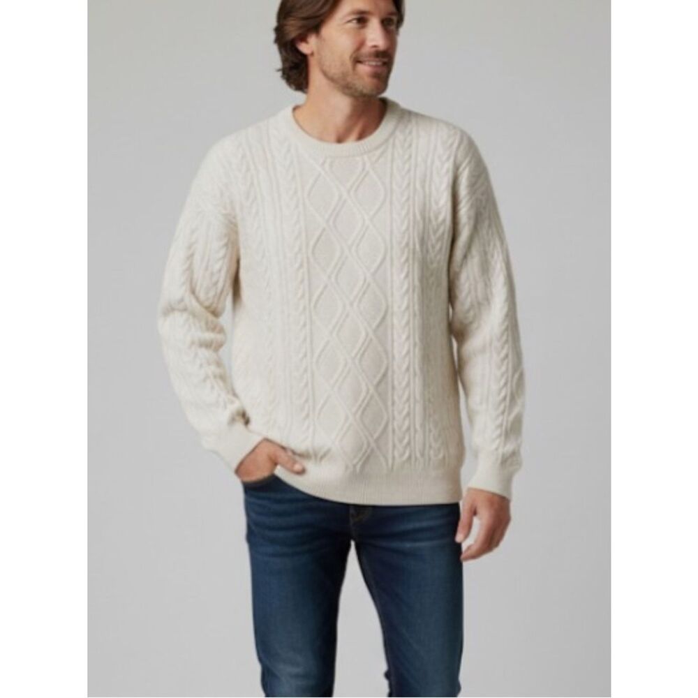 Aelfric Eden Fisherman Cable Knit Sweater Men’s XXL 2XL